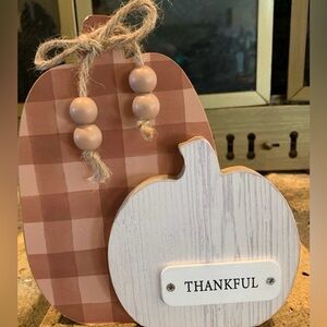 Thankful thanksgiving room pumpkin fall Autumn decoration.